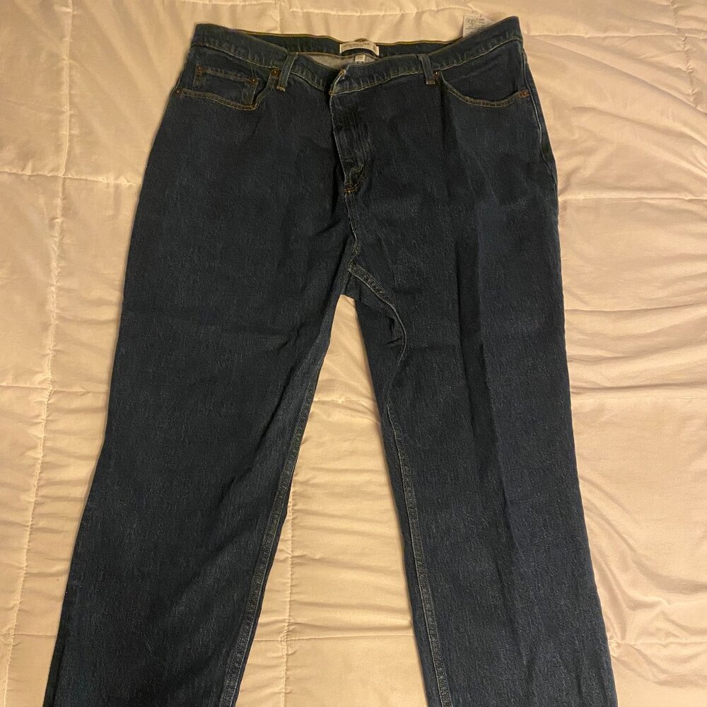 Abercrombie Curve Love 35 (20) Short The 90's Straight Ultra High Rise Dark Wash